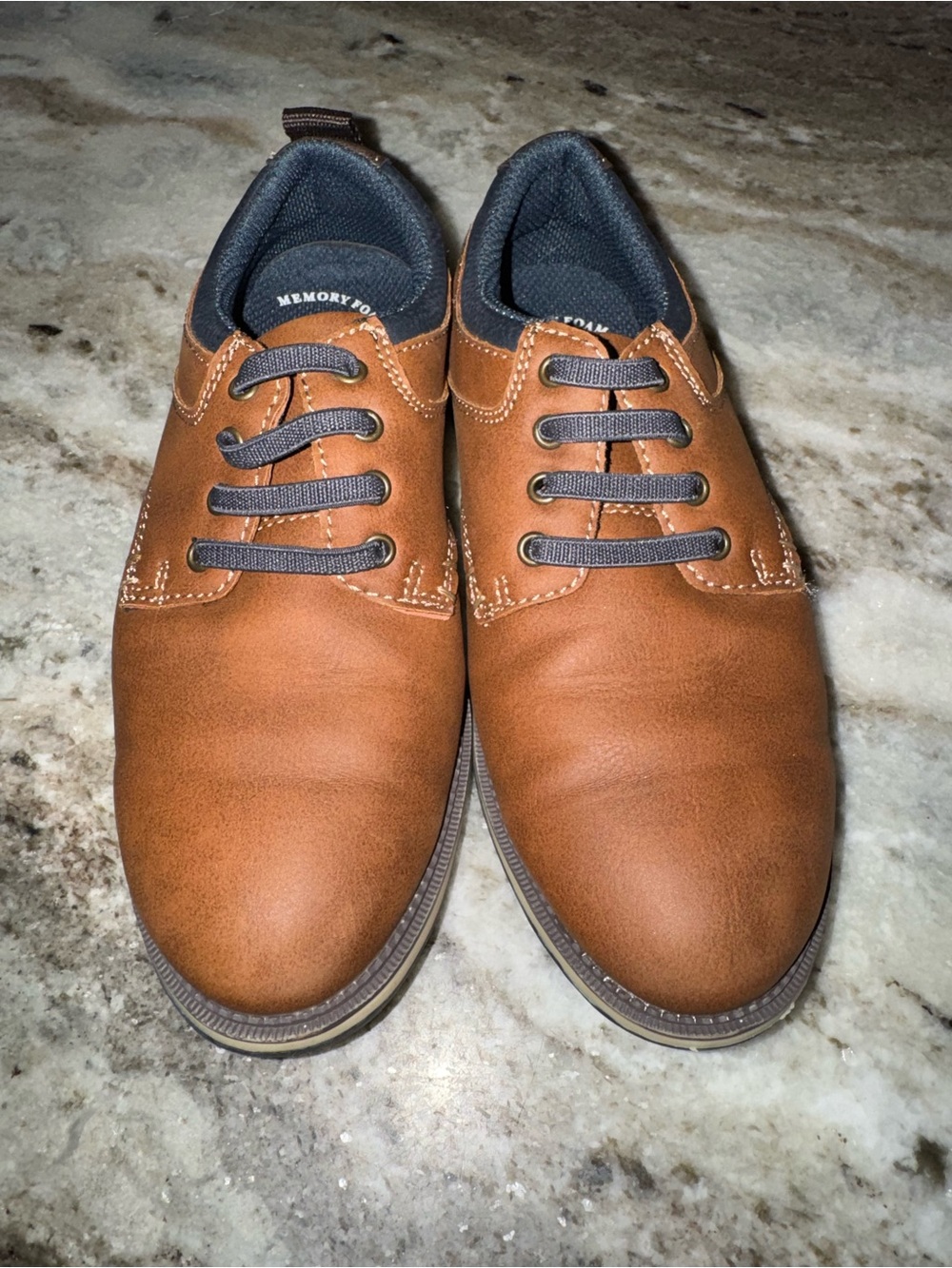 Sonoma Kid’s Tan Lace-Up Oxfords with Dark Accents